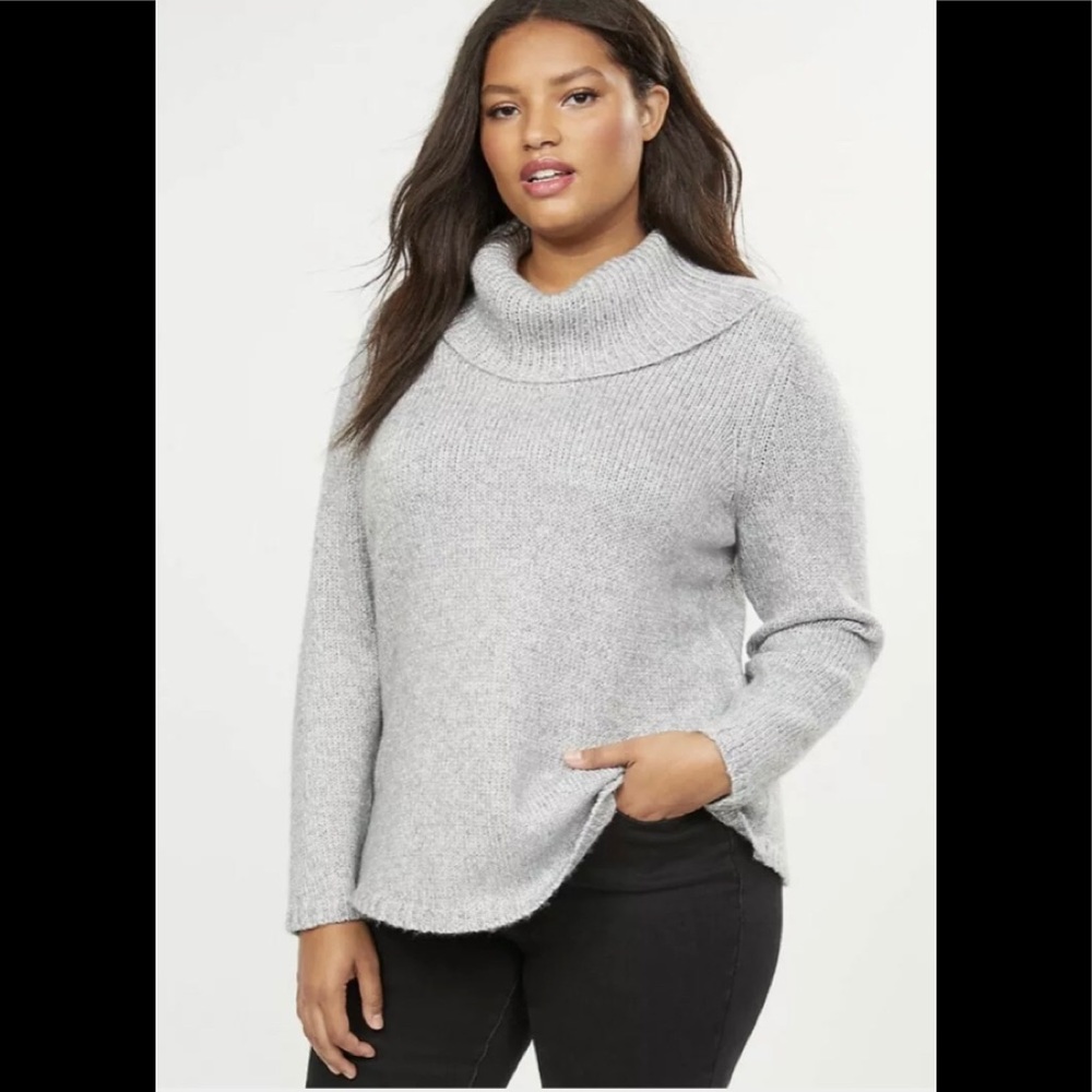 🆕NEW! Silver Sparkle Cowl Neck Sweater